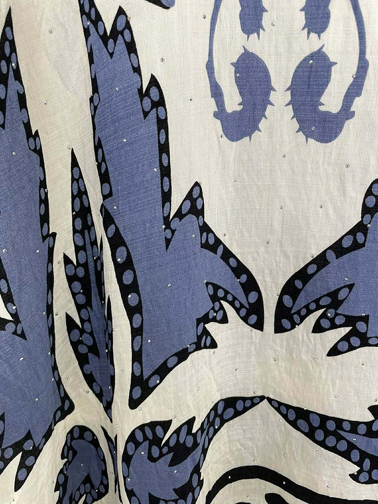 Shadow Reef Collared Top - Denim