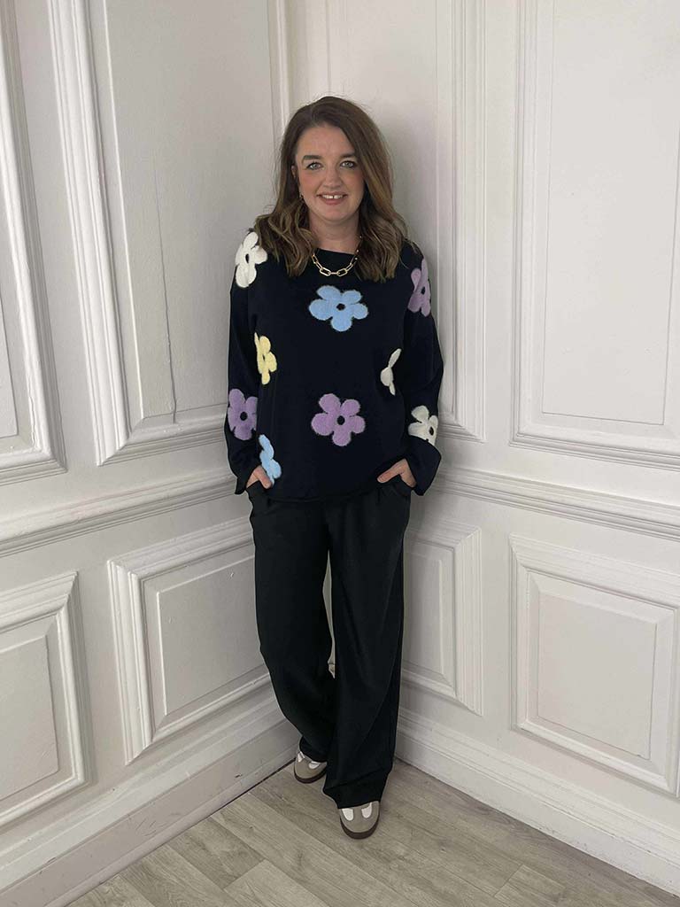 Flower Power Knit - Black