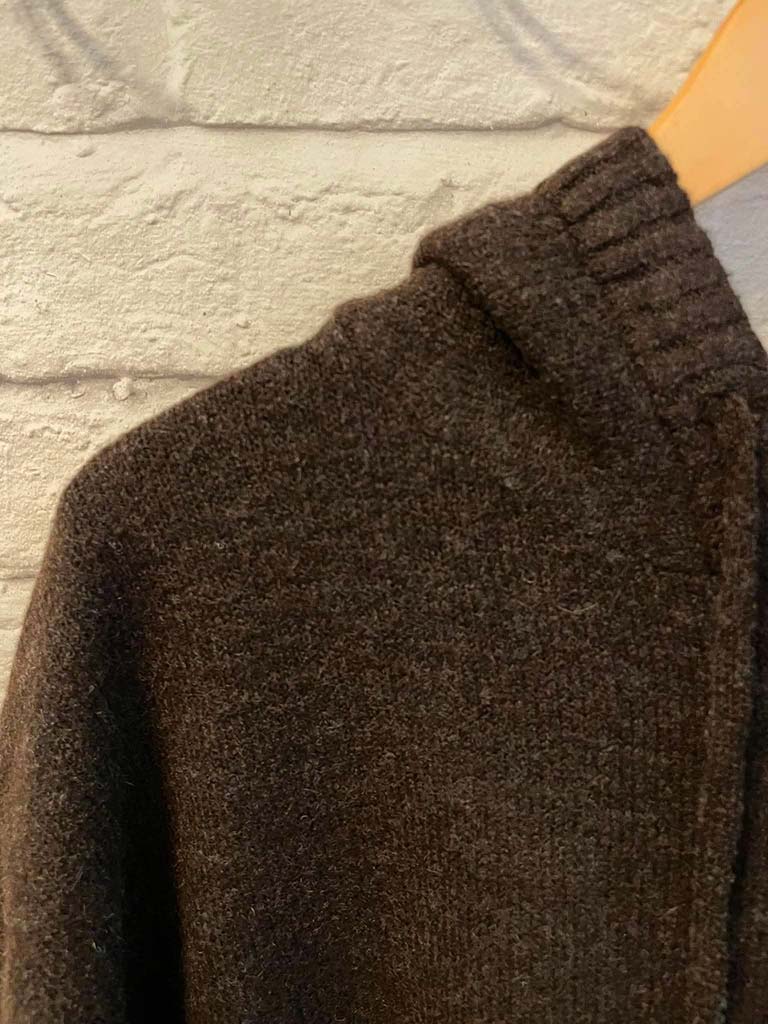 Malissa J Hooded Zipped Knit - Chocolate