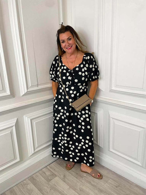 Opulent Polka Dot Dress