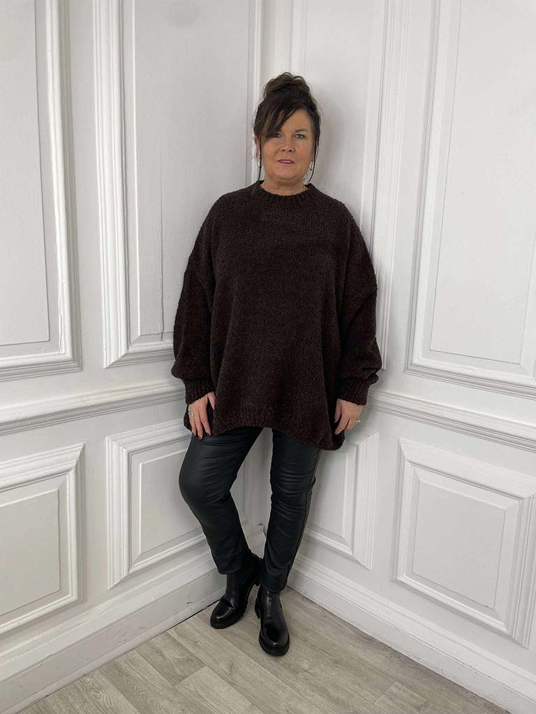 Oversized Teddy Knit - Chocolate