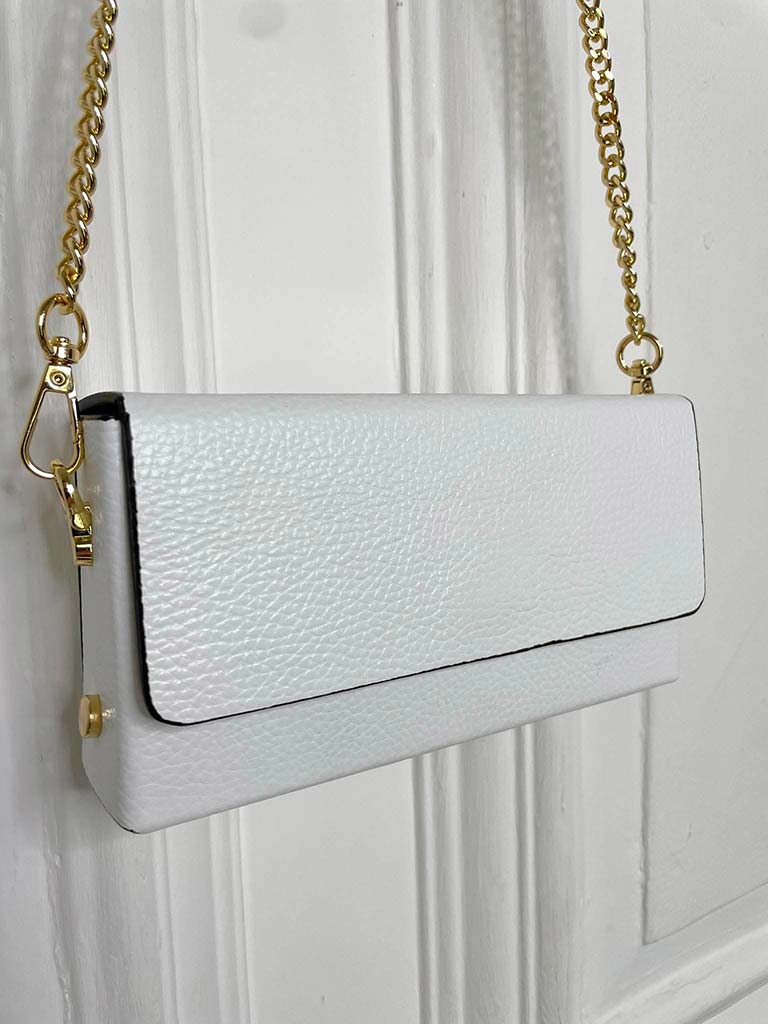 Leather Box Bag - White