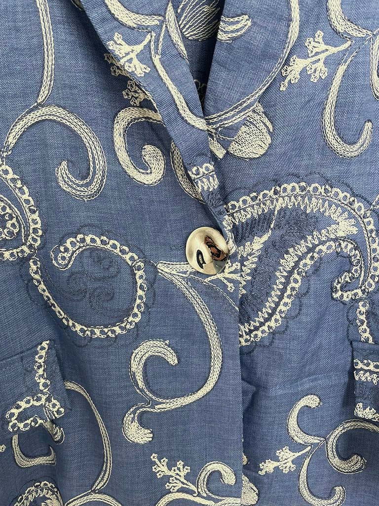 Malissa J Paisley Blazer - Blue
