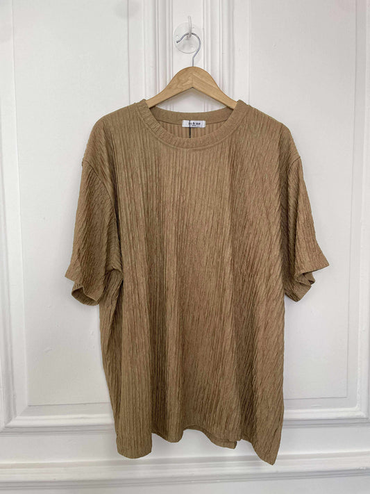 Crinkle Curve Co-ord - Sand