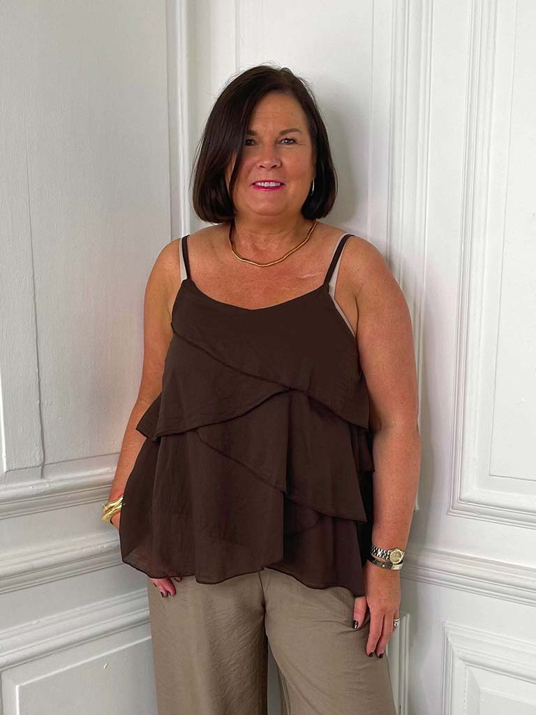 Layered Cami Top - Chocolate