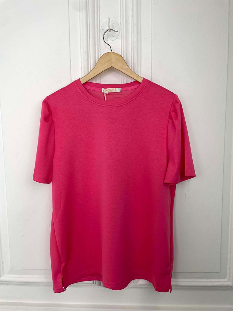 Malissa J Puff Sleeve Luxe Tee - Pink