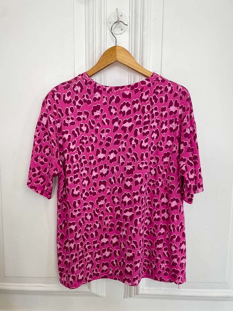 Leopard Print Tee - Hot Pink