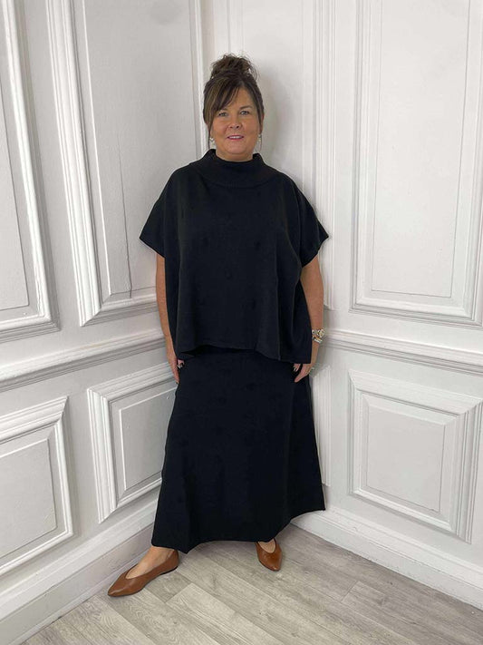 Eb&Ive Masa Spot Skirt - Black