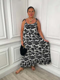 Palm Summer Dress - Black