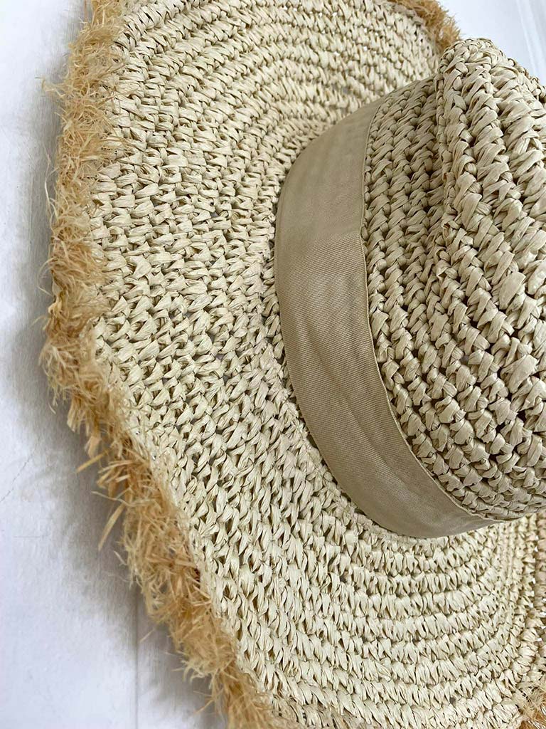 Malissa J Raffia Fedora Hat - Stone