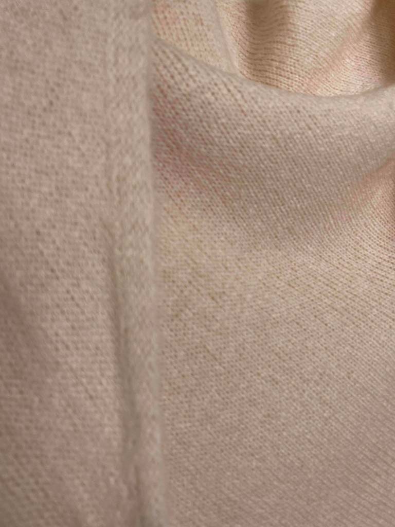 Knitted Triangle Scarf - Nude