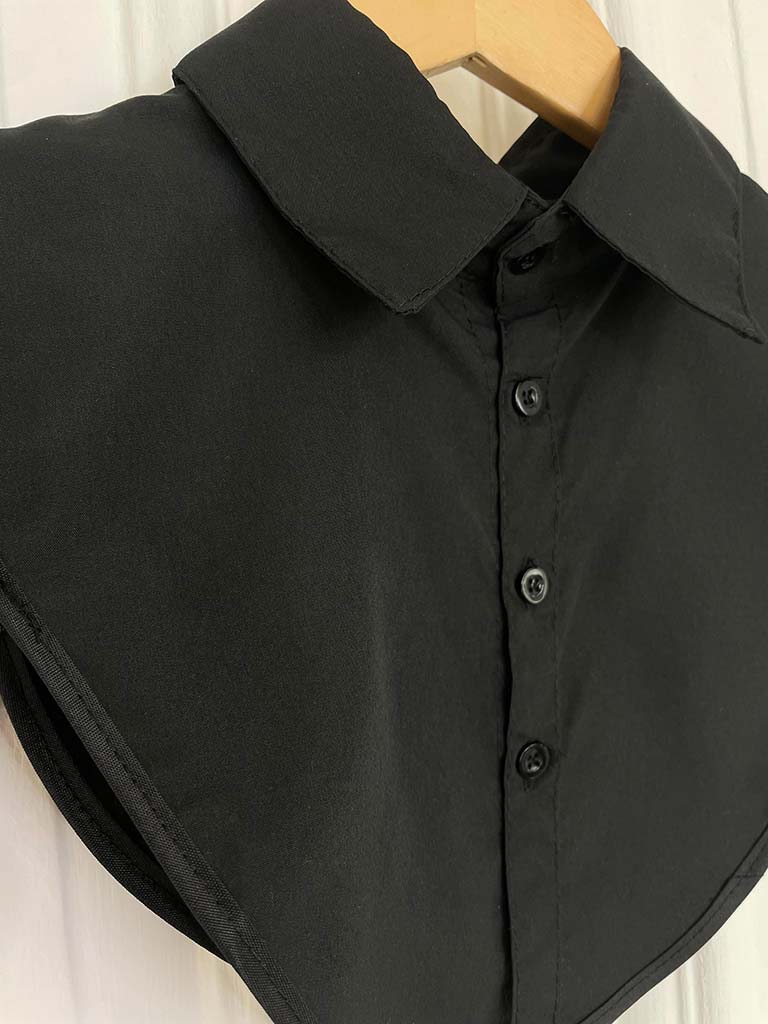 Detachable False Shirt Collar  - Black
