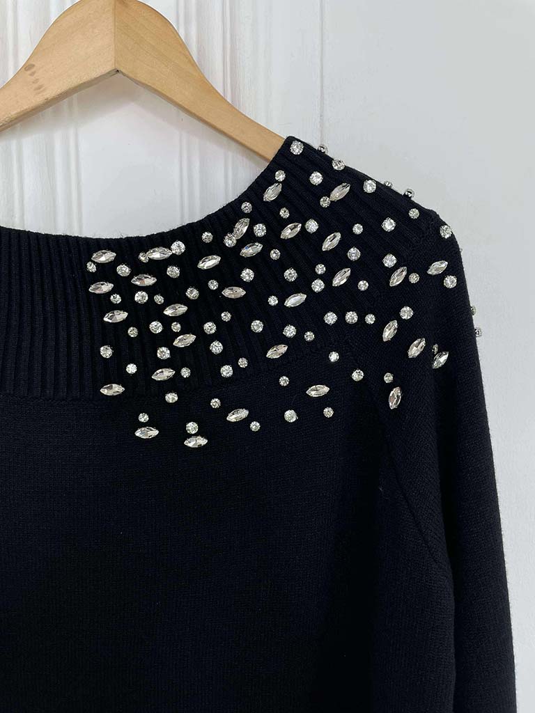 Malissa J Belle Bardot Knit - Black