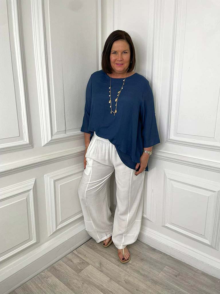 Leggara Layered Top - Navy