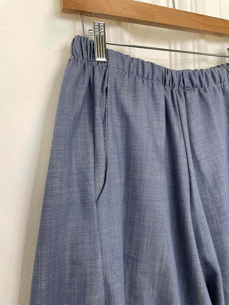 Cotton Cocoon Trousers - Denim Blue
