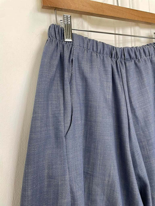 Cotton Cocoon Trousers - Denim Blue