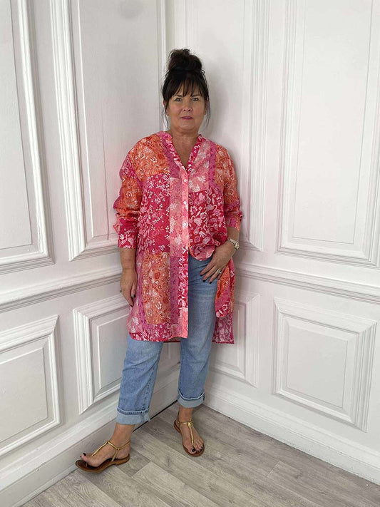 Patchwork Paisley Shirt Tunic