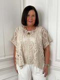 Crochet Tie Side Top - Stone