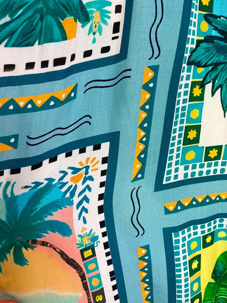 Kitsch Patterned Palazzos - Island Escape