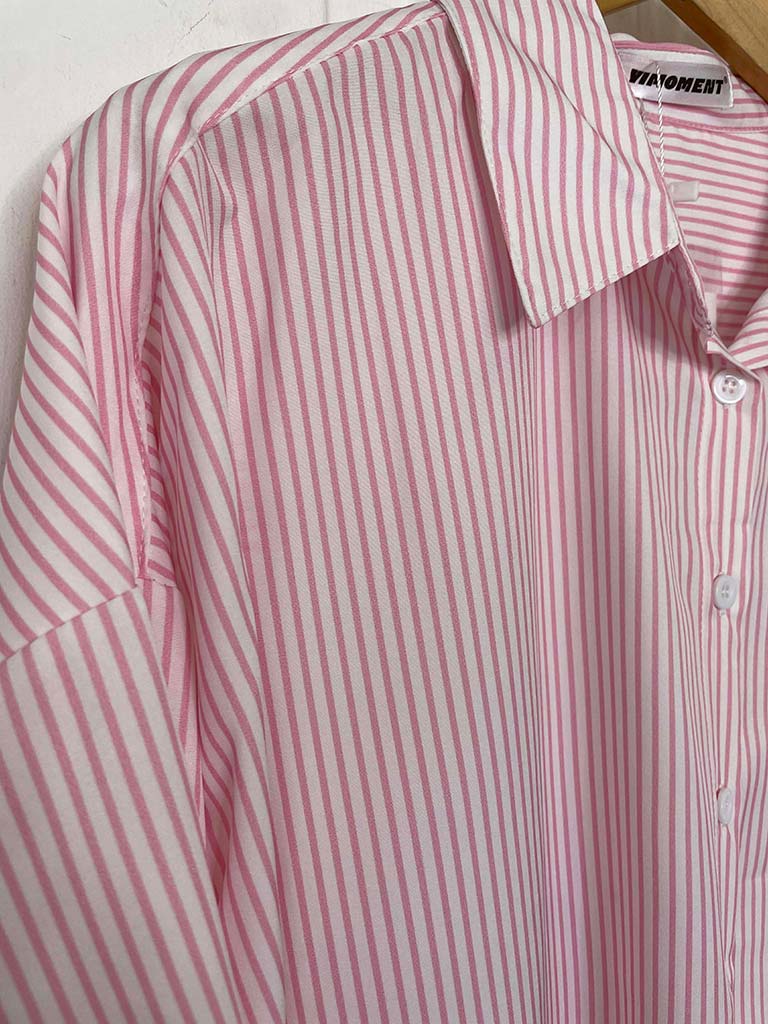 Striped Boyfriend Shirt - Sugar
