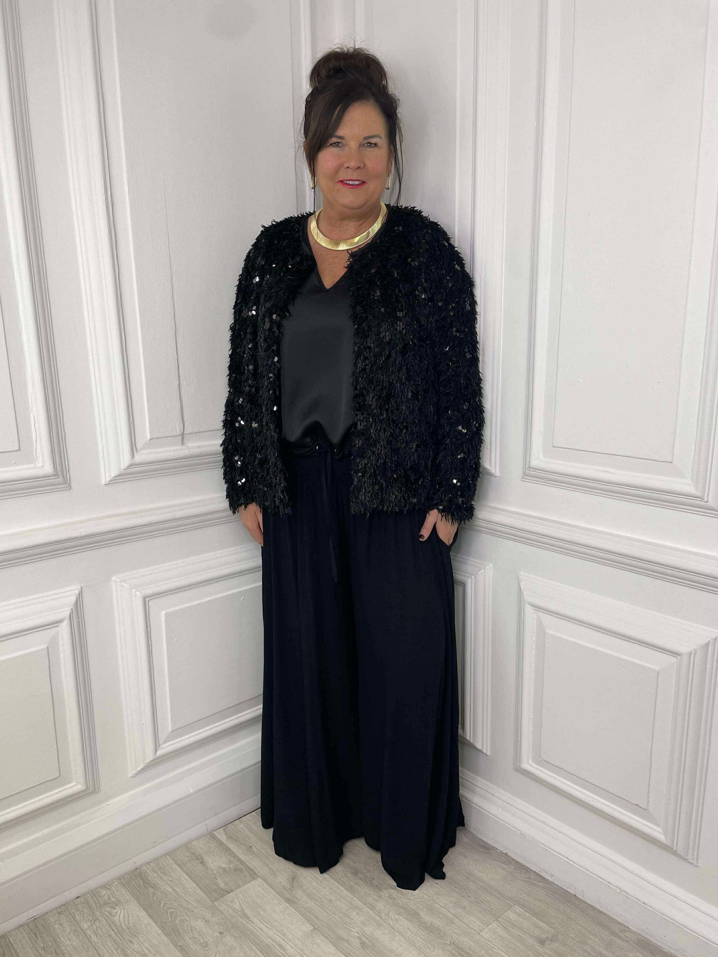 Wide Leg Palazzos - Black