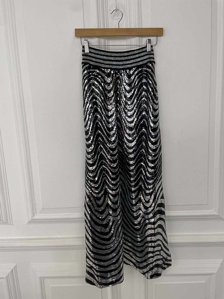 Malissa J Swirl Sequin Skirt