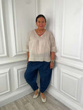 Denim Cocoon Pants - Dark Blue