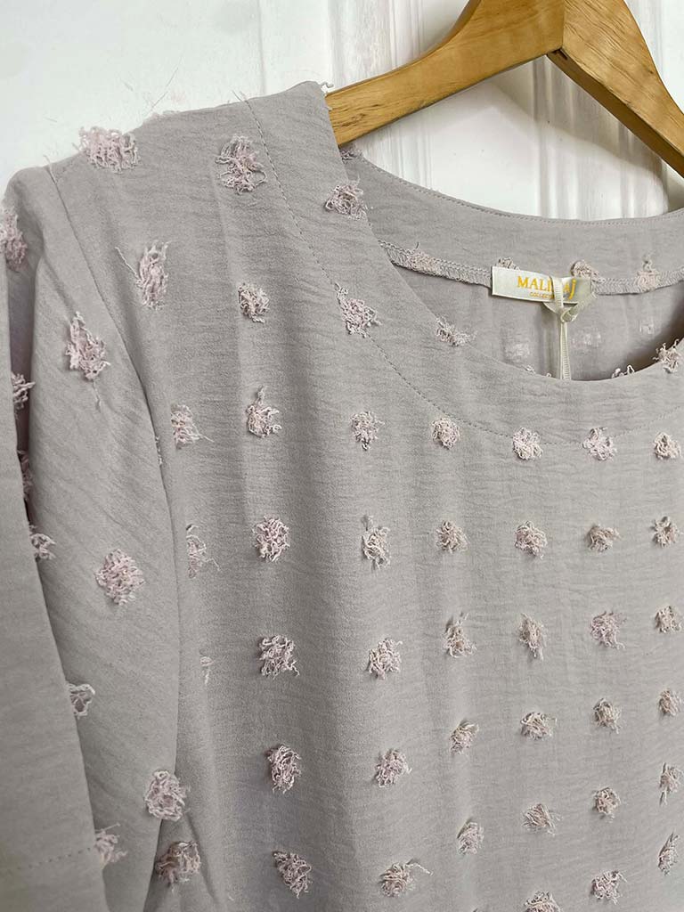 Malissa J Dobby Dot Top - Stone