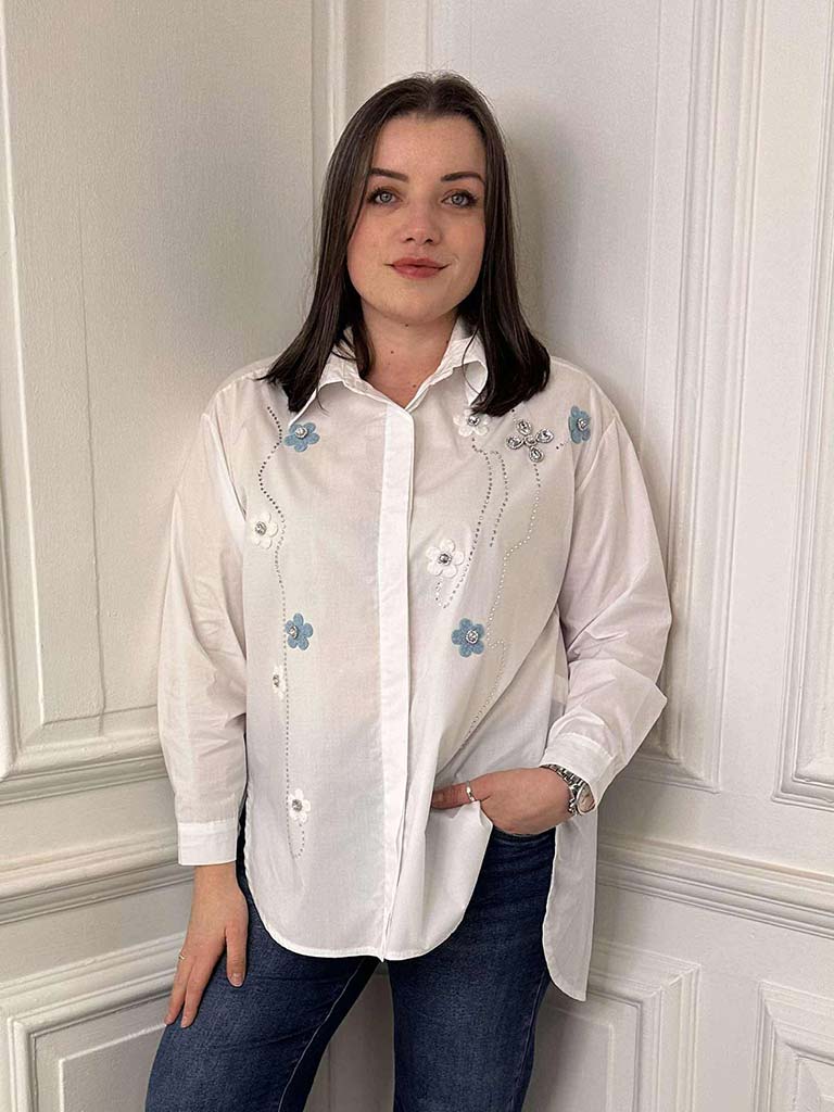 Embellished Bloom Shirt