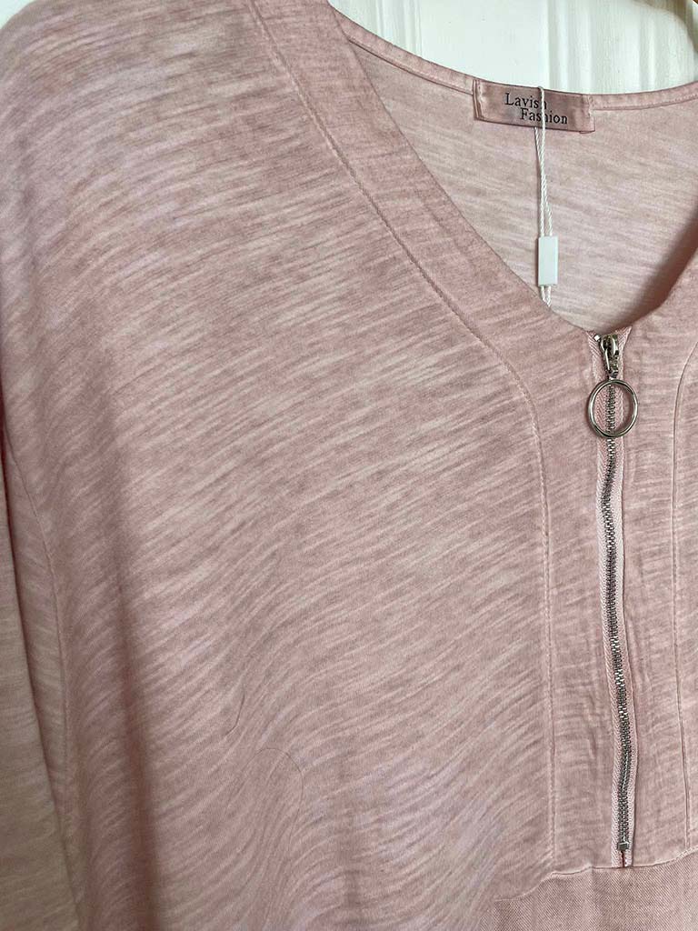 Zip Pocket Maxi Dress - Blush