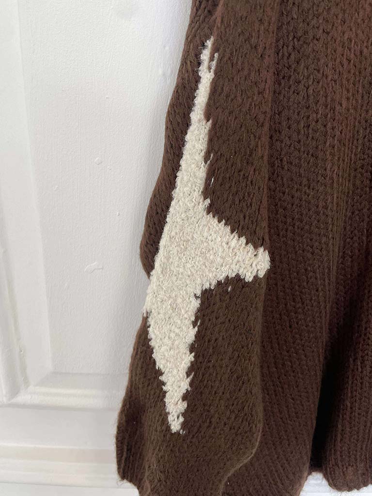 Star Patch Knit - Chocolate