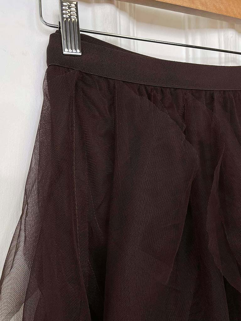 Layered Tulle Skirt - Chocolate