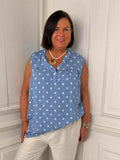 Dotty Tank Top - Denim