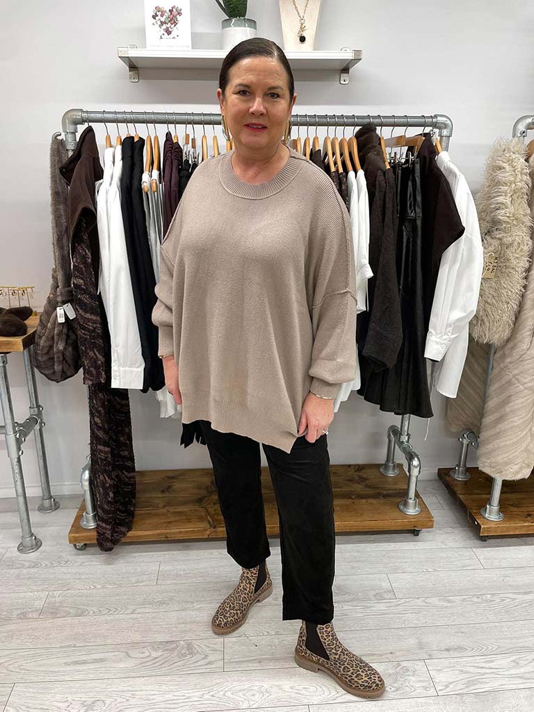 Malissa J Chunky Knit - Mushroom