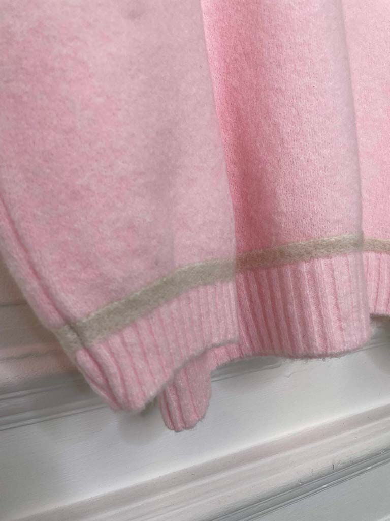 Contrast Stripe Knit - Petal