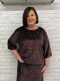 Soya Concept Jasleen Sequin Top - Choco