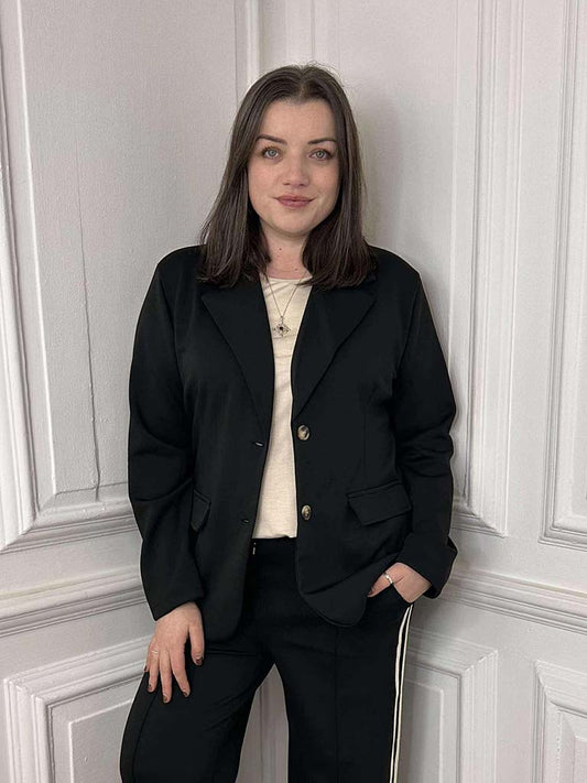 Classic Jersey Blazer - Black