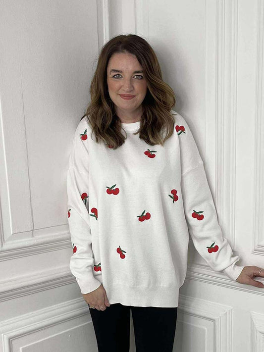 Cherry Knit - Winter White