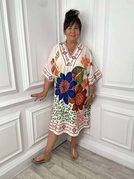 Botanic Leopard Tunic Dress