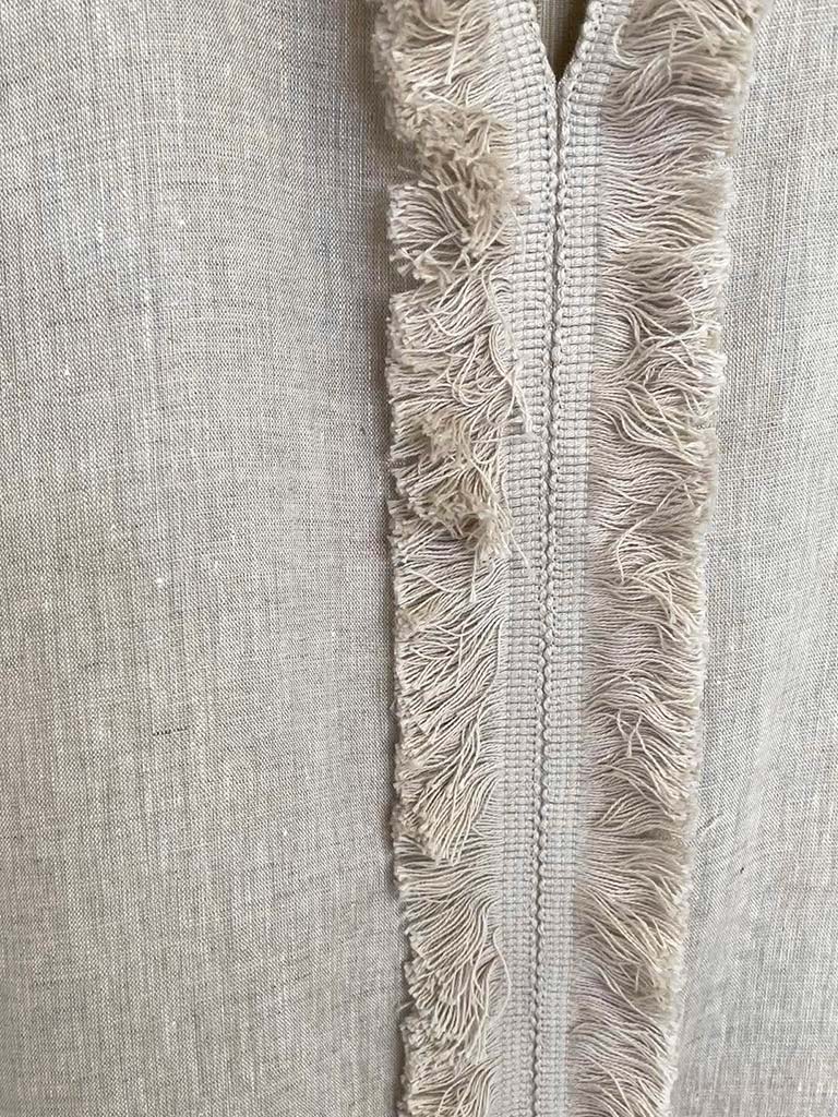 Malissa J Linen Raw Edge Dress - Stone