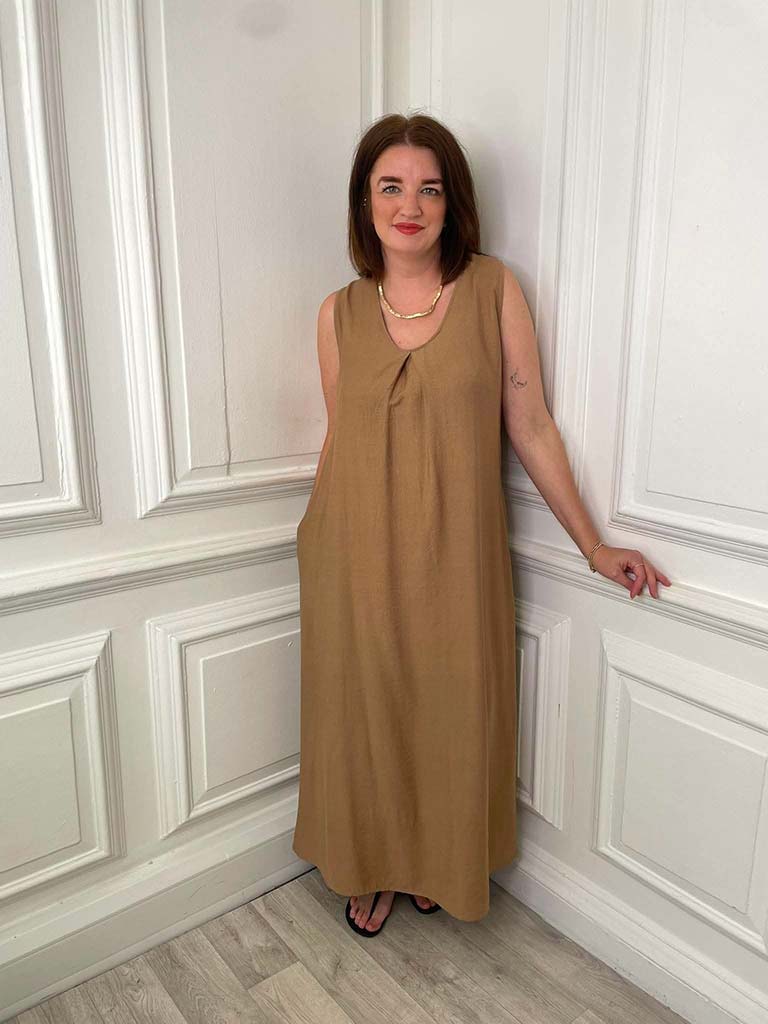 Sleeveless Midaxi Dress - Caramel