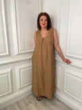 Sleeveless Midaxi Dress - Caramel