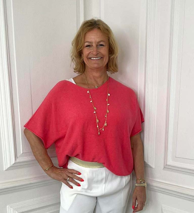 Boxy Drop Shoulder Knit - Coral