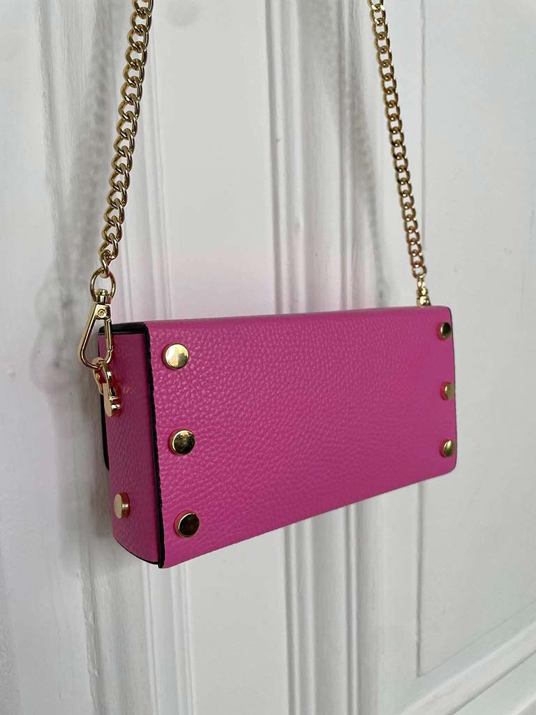 Leather Box Bag - Bubblegum