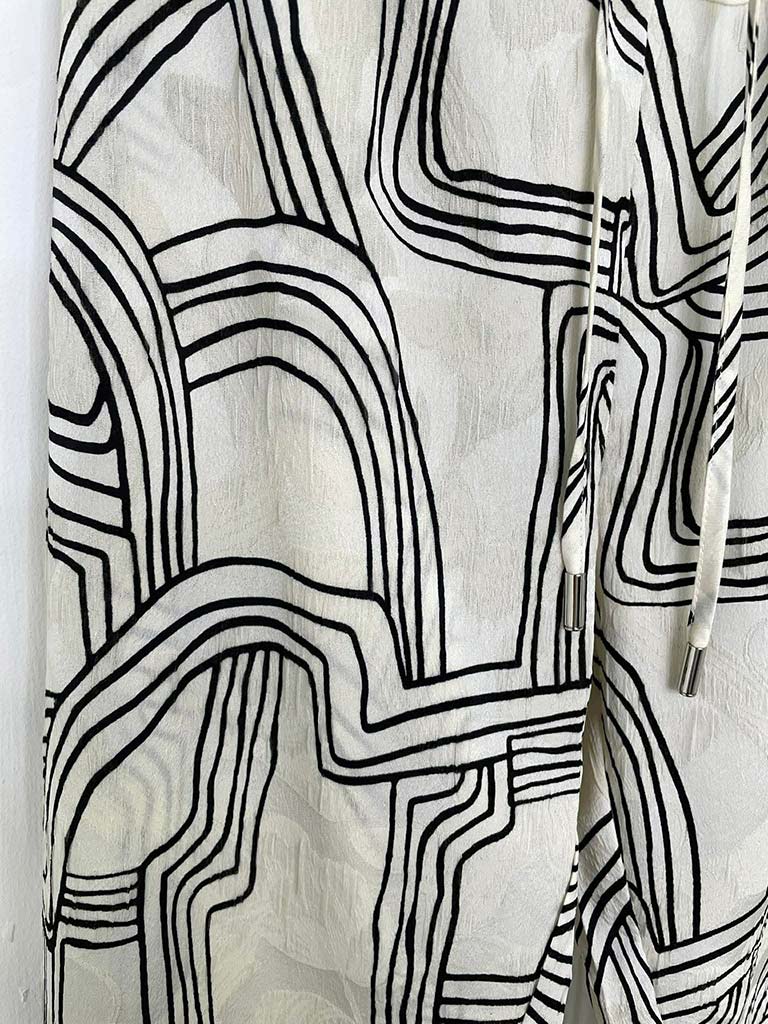 Malissa J Abstract Fisherman Trousers - Ecru