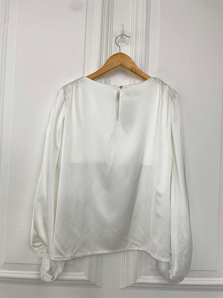 Lace Sleeve Blouse - Warm White