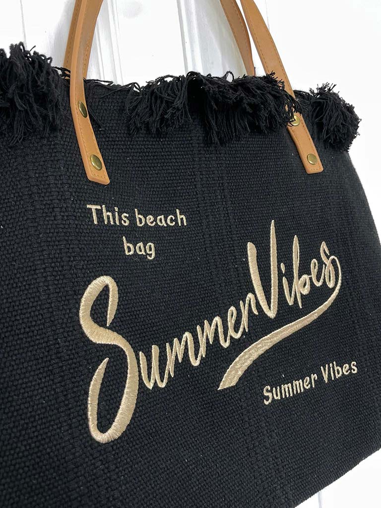 Summer Vibes Tote Bag - Black