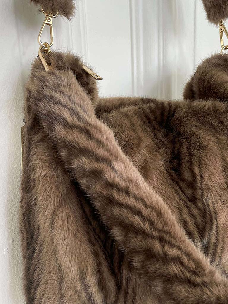 Malissa J Faux Fur Shopper Bag - Feather