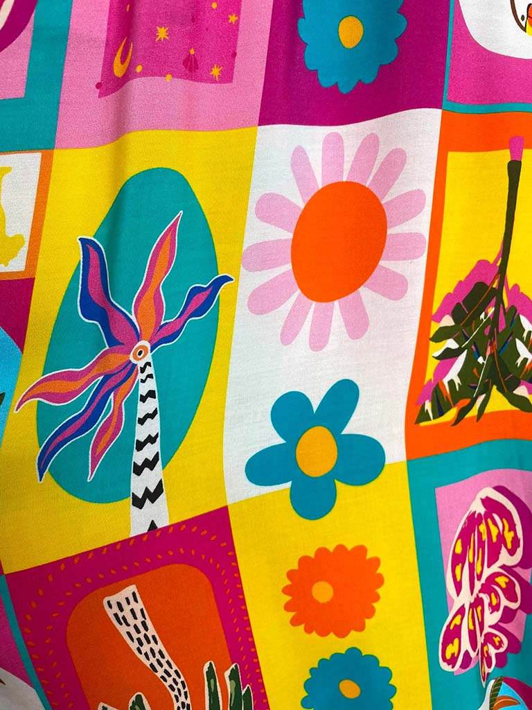 Kitsch Patterned Palazzos - Rio Patchwork