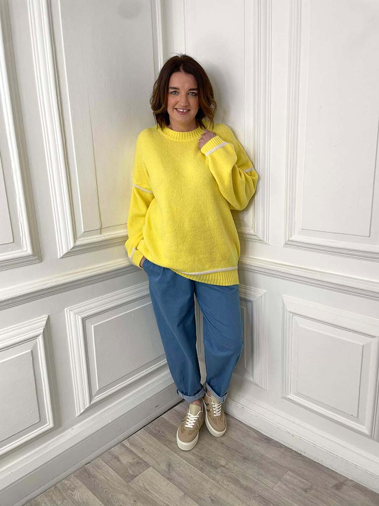 Contrast Stripe Knit - Sunshine